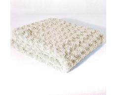 Couleur Montagne - 3006280, Plaid , 130 X 160 Cm , Himalaya , Finta Pelliccia , Beige