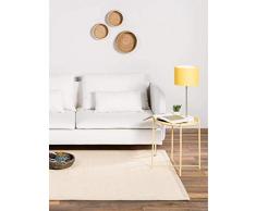 benuta Teppiche: Moderner Designer Teppich Sisal-schadstofffrei-100% Sisal-Uni-Flachgewebt-KÃ¼che Tappeto, Crema, 140 x 200 cm