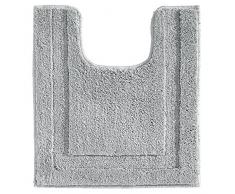 InterDesign Spa Tappetino bagno, Tappeto bagno antiscivolo in microfibra di poliestere, grigio