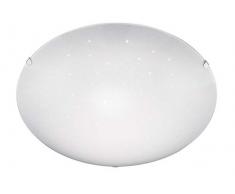 Trio Gemma Plafoniera LED, Rotonda, Decoro Raggi, 3 IntensitÃ , Diametro 30 cm Integriert, 12 W, Bianco, 30 x 30 x 9.5 cm