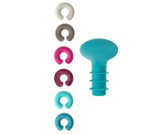 Vigar MAID set di Vino Set di vino: Tappo e 6 segna bicchieri Dimensiones: 9,5 x 4,5 x 9,5 cm turchese