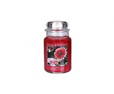 Village Candle 106326024 Dahlia Grande Vaso, Rosso, 9.8 x 9.5 x 14.7 cm