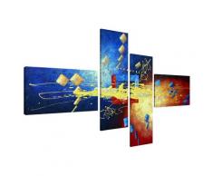 Visario 6505 - Quadro XXL Modern, su tela di lino, 160 cm (effetto dipinto a mano)