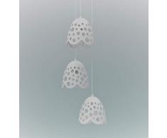 Twist Design Englee Lampadario E27, 40 W, Bianco, 19,5x19,5x125 cm