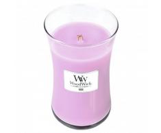 WoodWick Hourglass Candela Profumata in Giara di Vetro Grande, Gelsomino Affumicato, 10.2x10.3x17.5 cm