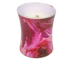 Woodwick Candela Artisan Red Currant & Cedar, Lavaggio, Rosa, Medio