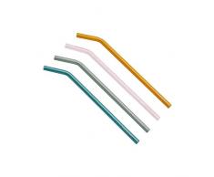 Villeroy & Boch Artesano Hot & Cold Beverages Cannucce Set da 4 Pezzi, Trasparente/Multicolore, Universale, 4 unitÃ 