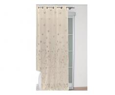 Tenda in voile dévoré con occhielli TULIPE beige