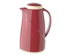 Helios Wave S +- - Caraffa Termica con Tappo a Vite in plastica Rosso 1,0 L Lavabile in lavastoviglie