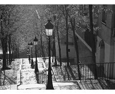 L Arte Gruppo Heiko Lanio Montmartre Parigi Stampa su Tela, Legno, Multicolore, 30Â x 40Â x 1.3Â cm