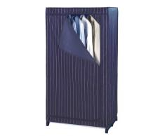 WENKO 4381650100 Guardaroba Comfort in plastica, 75 x 150 x 50 cm, colore: Blu a strisce