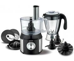 ZEPHIR Linea Acciaio Robot da Cucina Multifunzione, plastica, Argento