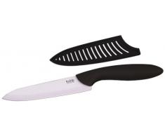 Kubb K018 - Coltello con Lama in Ceramica, Modello Soft Touch, 15 cm, Colore: Nero