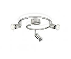 Philips Lighting Limbali Lampada Faretti a Spirale 3 Luci 3 x 50 W, Argento
