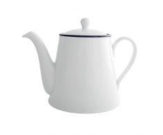 Canteen Fairmont & Main - Teiera Smaltata della Linea Coperchio, Confezione da 2 Pezzi, Colore: Blu/Bianco