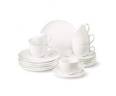 vivo by Villeroy & Boch Group - New Fresh Basic Servizio di caffÃ¨ per 6 persone, 18 pz, servizio di caffÃ¨ intramontabile, porcellana Premium, bianco, lavabile in lavastoviglie
