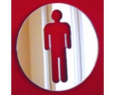 Super Cool Creations Specchio Rotondo per WC Maschio, 40 cm x 40 cm