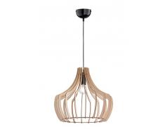 Reality Wood Lampada a Sospensione, Campana Listelli, Diametro 38.5 cm E27, Legno