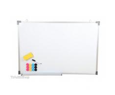 TrAdE shop Traesio LAVAGNA MAGNETICA XL STRUTTURA ALLUMINIO 40 X 60 CM + 3 PENNARELLI + 12 MAGNETI