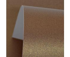 DALTON MANOR, Carta perlata, Formato A4, 300 g/mq, su Un Lato, di Alta qualitÃ , 28 Colori a Scelta (Fagiolo di Cacao)