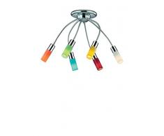 Ideal Lux ECOFLEX PL6 Lampada da Parete/soffitto E14, Multicolore, 900 x 100 cm