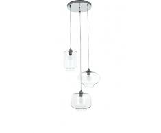 Wink Design Saky Clear Lampadario 3 Luci E27, 40 W, Bianco
