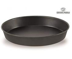 Pentole Agnelli Pasticceria e Pizza Tortiera Tonda per Pizza, Lamiera, 32 x 32 x 4 cm