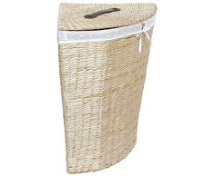 Gelco 707538Â Cottage Cesto Portabiancheria Tabella di Mais/Tessuto Naturale 38Â x 53Â x 58,5Â cm