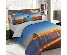 Italian Bed Linen Sogni E Capricci Parure copri piumino con stampa in digital a copertura totale sul sacco e su federe, 100% Cotone, Multicolore (SeC21), Matrimoniale, 250x200x1 cm, 3 unitÃ 