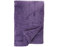 Soleil docre Coperta Morbidissima 180x220 cm Calin Viola in Microfibra