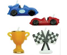 PME CA006 Candele Decortive per Torte, Cera, Multicolore, 4 x 1.5 x 4 cm