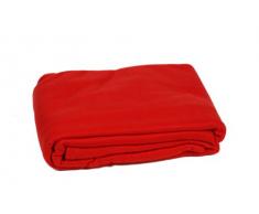 Comptoir du linge POL18ROU - Plaid in Pile, 220 x 180 cm, Colore Rosso