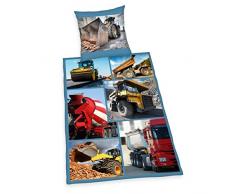 Herding 4451203050Â Young Collection ruspa Set Copripiumino singolo e federa, Cotone, blu, 135Â x 200Â x cm