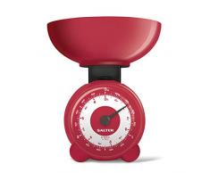Salter Bilancia da Cucina Meccanica, capacitÃ 3Kg, con Ciolota Lavabile in Lavastoviglie, Rosso, 3 kg
