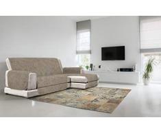 Italian Bed Linen Copridivano Antiscivolo Comfort con Penisola DX, Marrone, 240 cm