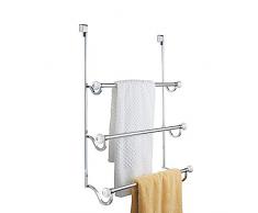 InterDesign York Mensole Portasciugamani da Porta Doccia, Metallo, Bianco, 45.72x30.5x38.1 cm