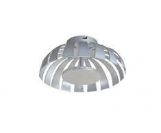 Luce Ambiente Design Lampada Da Salotto, Metallo, 24Â W, Argento, 35Â x 35Â x 12.5Â cm