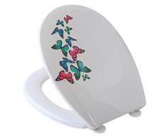 FERIDRAS 875005 Copriwater Termoindurente con Stampa Farfalla, Multicolore, 6.5x19x14 cm