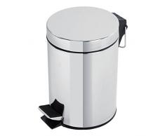 FERIDRAS 151009-B Pattumiera, 3 l, Acciaio, Cromo, 26x23x17 cm