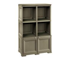 Tontarelli Omnimodus Armadio 1 Modulo Chiuso 2 Scaffali, Wengè, 79x47x125 cm