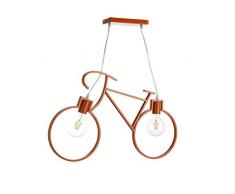 Onli Bike Lampada a Sospensione Bicicletta in Metallo Arancio