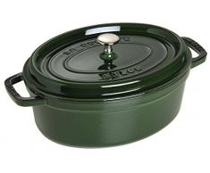 STAUB Cocotte Casseruola Ovale, Ghisa, Verde Basilico, 33 cm