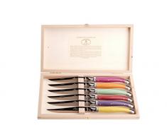 LAGUIOLE - Set di 6 coltelli da Bistecca, Colori dellarcobaleno