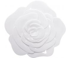 Zak Designs 1313-0901 - Sottopiatto a forma di rosa, Diametro 15.5 cm, Bianco