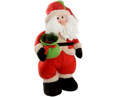 WeRChristmas - Decorazione natalizia a forma di Babbo Natale con sacca dei regali, con luci LED, 43 cm