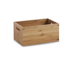 Zeller 13340 Cesto Contenitore, Bambú, Beige, 30x20x14 cm