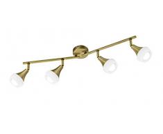 Trio Leuchten Lampada da soffitto E14, 40 W, Ottone Anticato, 9 x 68 x 19.5 cm