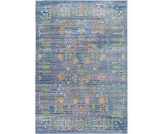 benuta Teppich Visconti Blau 160x230 cm Tappeto, Fibra Sintetica, Blu, 160 x 230 cm