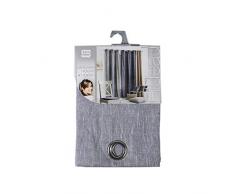 Douceur d interno Memphis Tenda a occhielli Imprime Memphis Policotone, Poliestere, grigio, 280x140 cm