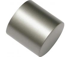 Gardinia Terminali per bastoni per Tende con Ã 20 mm, 2 Pezzi, Linea Romana, Argento Satinato, unitÃ 